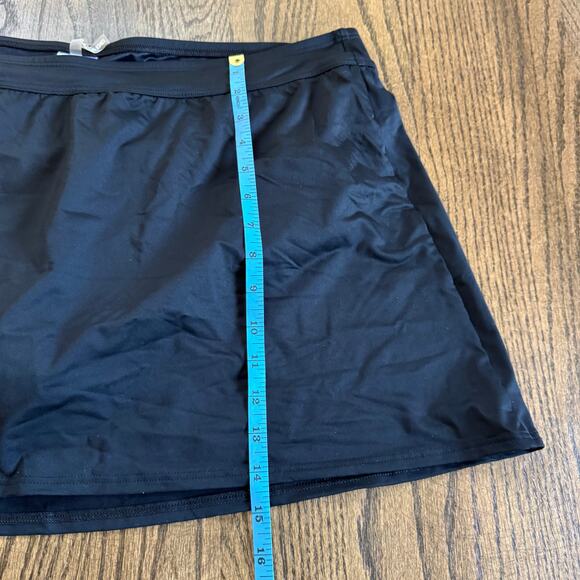 Lands End Womens Solid Black Swim Skirt Attached Brief Suit Bottom Plus Size 22W - Picture 7 of 8
